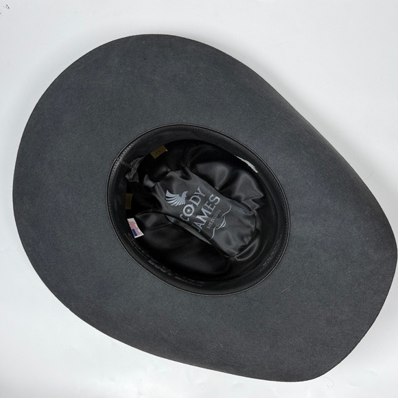 Cody James Bootbarn 5X Felt Cowboy Hat Made in USA in Dark Gray Sz 7-3/8 - Picture 4 of 9